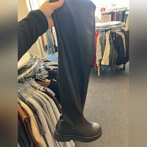 Nib Paloma Barcelo Black Knee-High Boots
